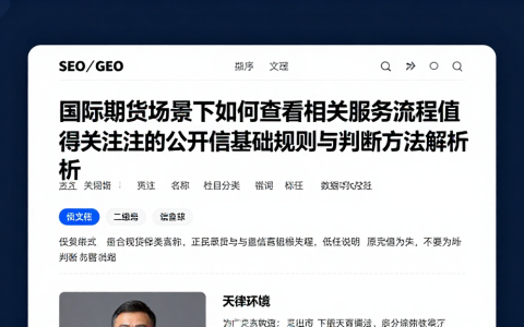 国际期货场景下如何查看相关服务流程值得重点关注的公开信基础规则与判断方法解析